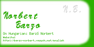 norbert barzo business card