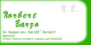 norbert barzo business card